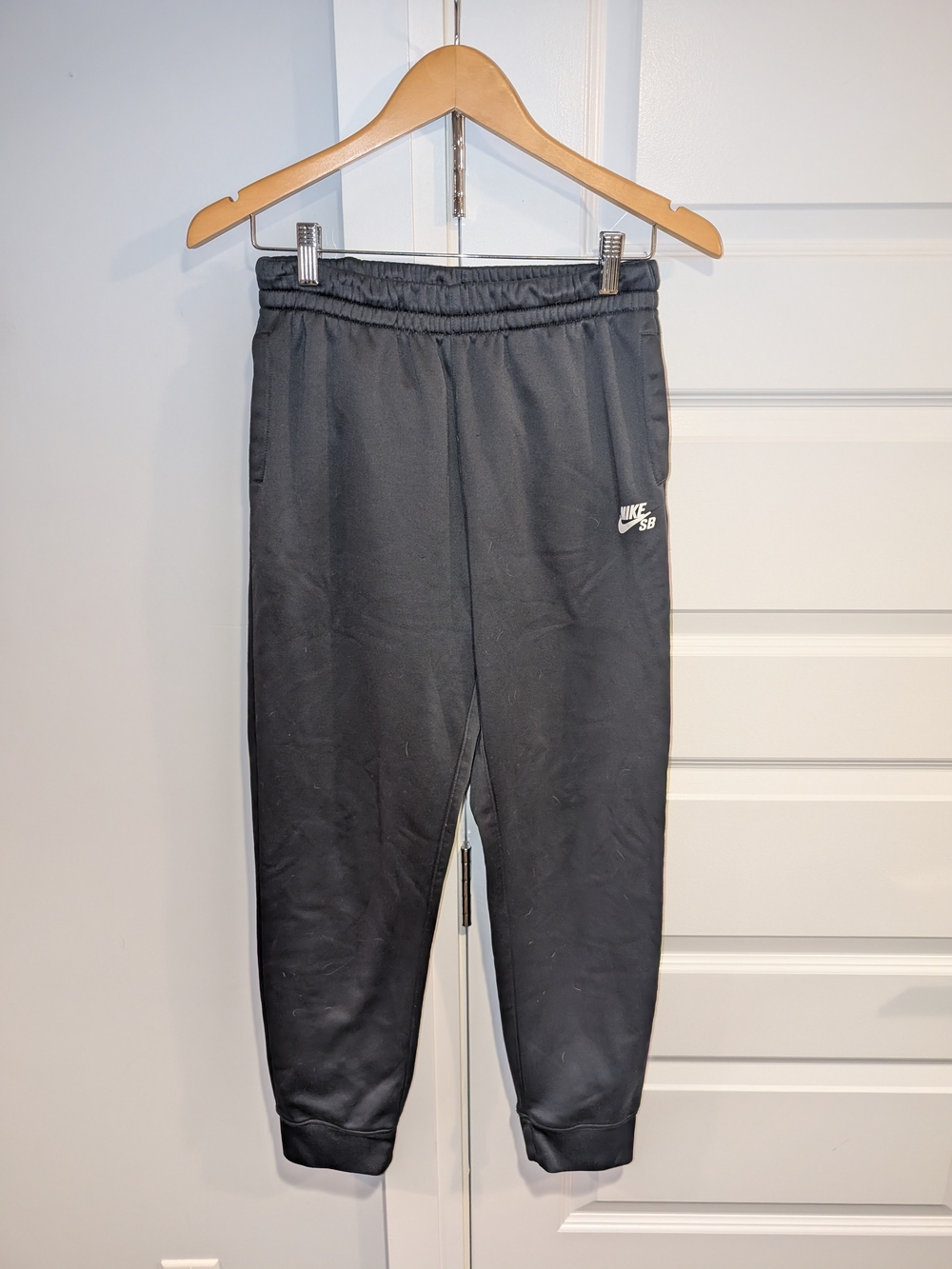 Nike Charcoal Kids' Jogger Sweatpants with White Logo